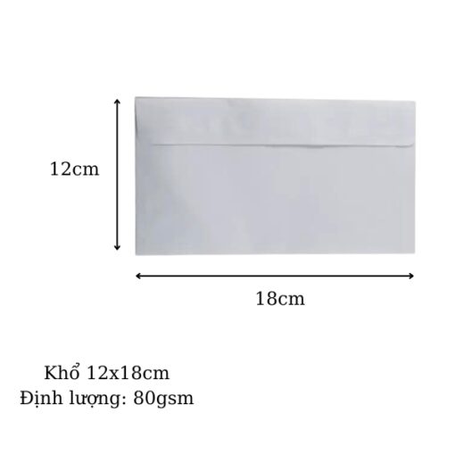 bao thư trắng 12x18cm