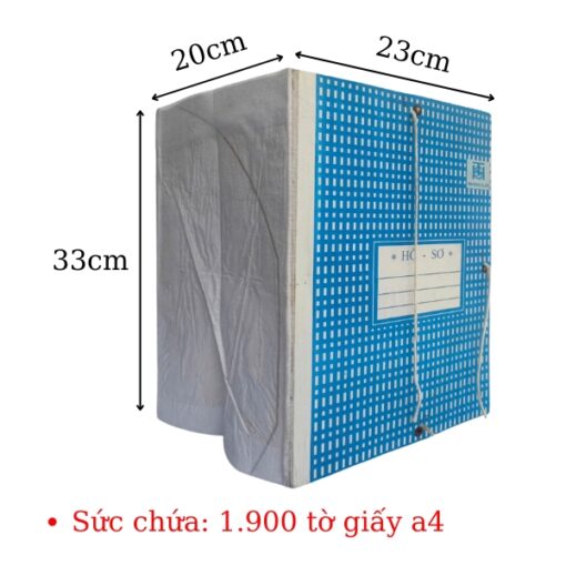 bìa 3 dây giấy tấn hồng gáy 20cm