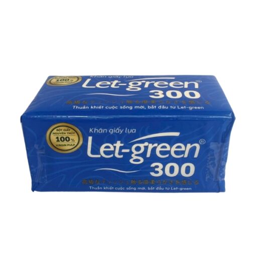 khăn giấy lụa bịch let-green 300 tờ