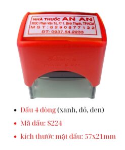 mộc dấu 4 dòng