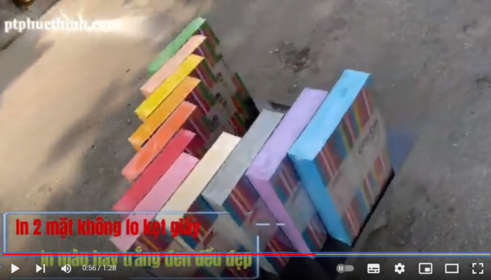 Video giấy a4 nhiều màu Grand