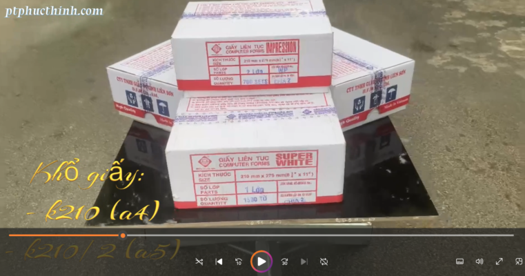 Video giấy in liên tục 2 liên