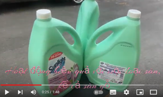 Video nước lau sàn Sunlight 3kg6