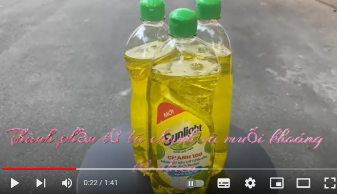 Video nước rửa chén Sunlight 750ml