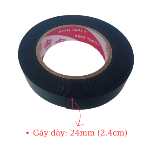 băng keo xốp đen 24mm