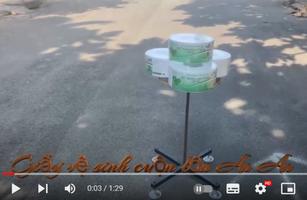 Video giấy vệ sinh cuộn lớn an an