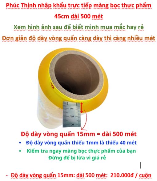 màng bọc 45cm 500m