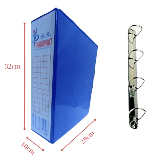 bìa 4 còng kiếng 10cm màu dương