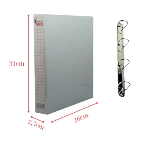 bìa 4 còng kiếng trắng 2cm