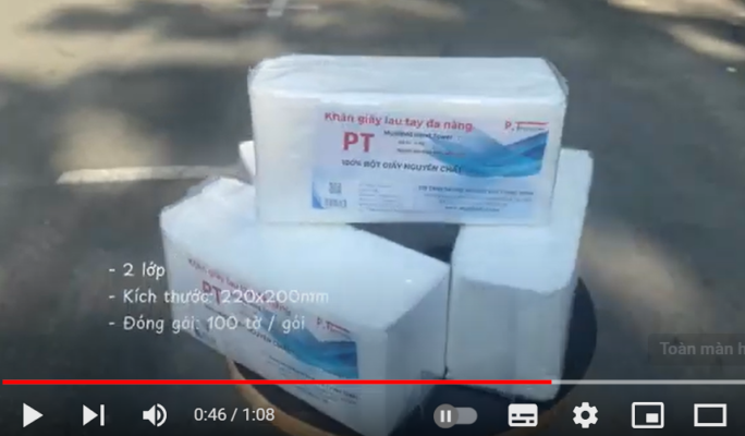 Video khăn giấy lau tay
