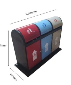 Thùng rác 3 ngăn ngoài trời