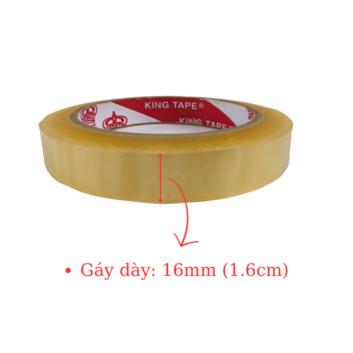 băng keo trong 16mm lõi lớn