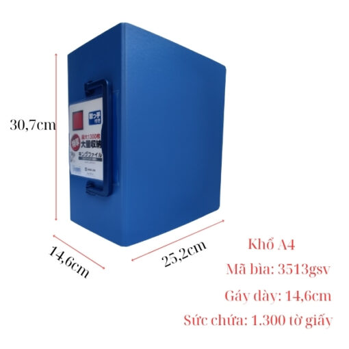 bìa còng ống king jim 13cm 3513gsv