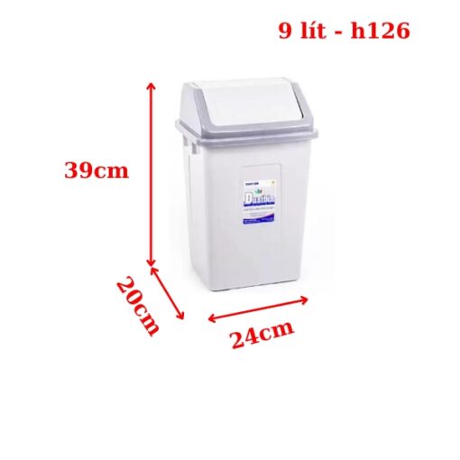 thùng rác nắp lật duy tân 9 lít