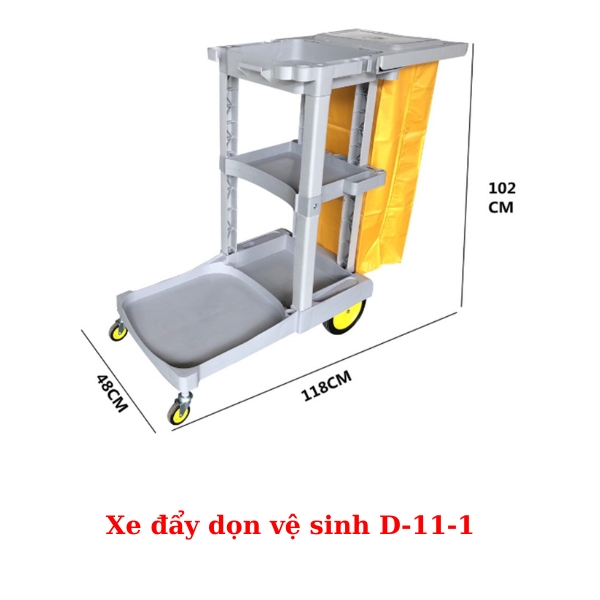 xe đẩy dọn vệ sinh