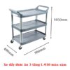 xe đẩy thức ăn 3 tầng màu xám