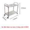 xe đẩy thức ăn inox 2 tầng nhỏ