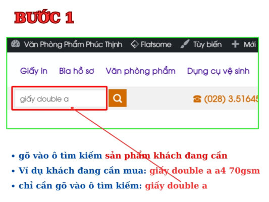 cách đặt hàng bước 1