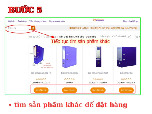 cách đặt hàng bước 5