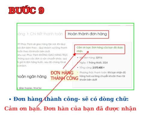 cách đặt hàng bước 9