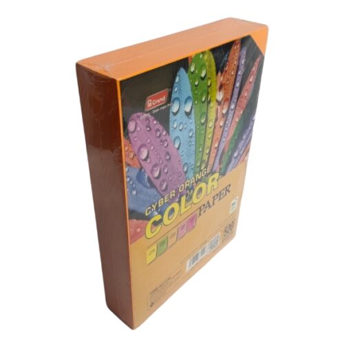 giấy màu dạ quang grand a4 80gsm màu cam