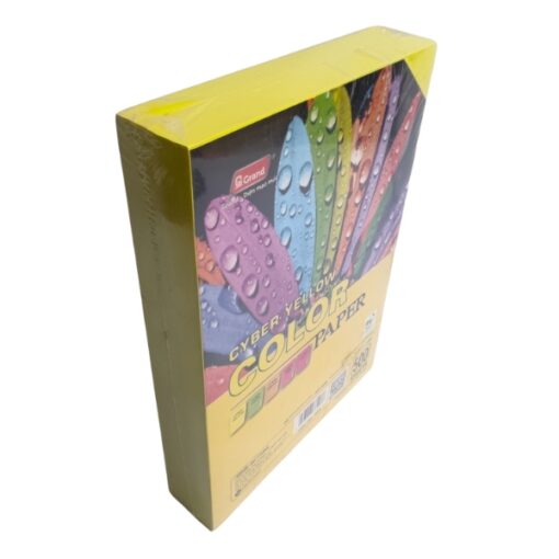 giấy màu dạ quang grand a4 80gsm màu vàng