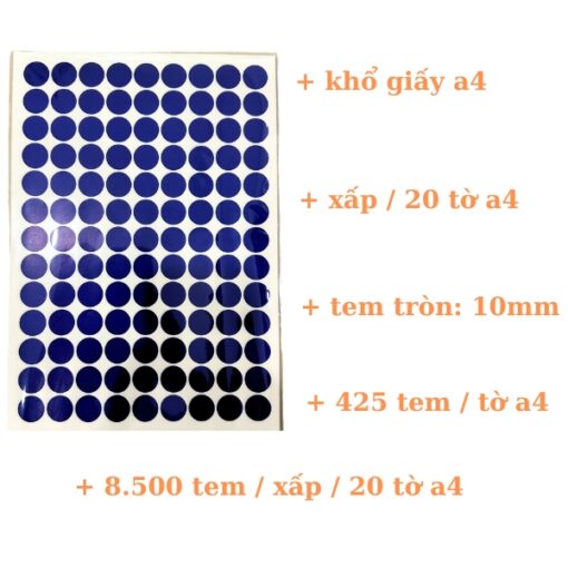 Giấy decal a4 tem tròn - Ảnh 3