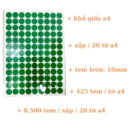 Giấy decal a4 tem tròn - Ảnh 4