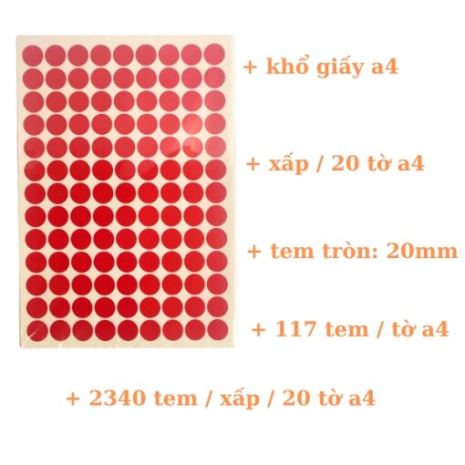 Giấy decal a4 tem tròn - Ảnh 5