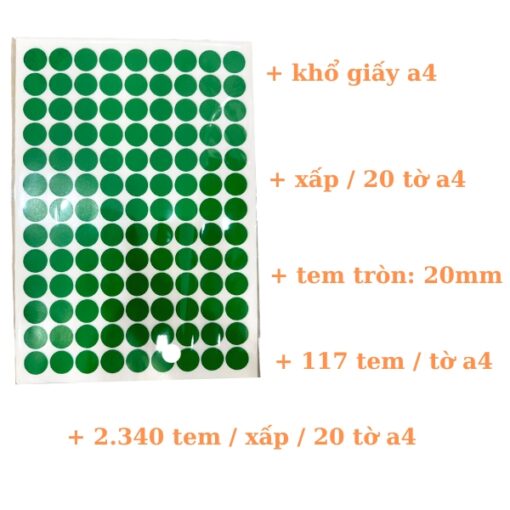 Giấy decal a4 tem tròn - Ảnh 7