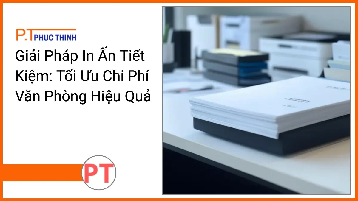 Bàn làm việc gọn gàng với giấy in a4 và văn phòng phẩm PT Phúc Thịnh tối ưu chi phí in ấn văn phòng hiệu quả